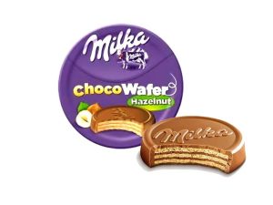 מטבע ופל גדול שוקולד ואגוז לוז - <span class='eng'>MILKA CHOCO WAFER HAZELNUT</span>