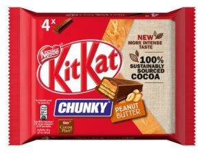 מארז 4 חטיפי שוקולד עם קרם בוטנים - <span class='eng'>KITKAT CHUNKY PEANUT BUTTER</span>
