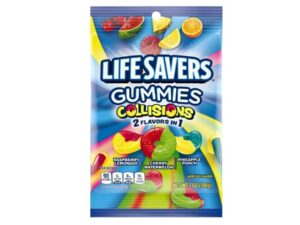 סוכריות גומי גלגל הצלה חצי חצי 2 טעמים  - <span class='eng'>Lifesavers Gummies Collisions</span>