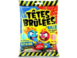 סוכריות חמוצות פטל ותות שצובעות את הלשון  - <span class='eng'>têtes brûlées Billes</span>