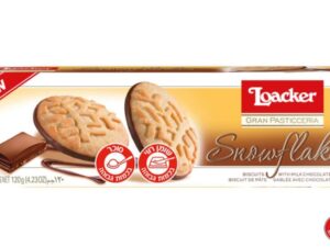 עוגיות חמאה עם שוקולד חלב  - <span class='eng'>LOACKER SNOWFLAKES</span>