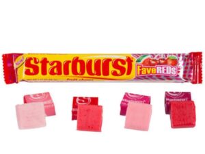 קוביות טופי בטעמי תות אבטיח תפוח ודובדבן - <span class='eng'>STARBURST FAVEREDS</span>