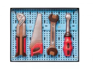 שוקולד מפוסל בצורת סט כלי עבודה