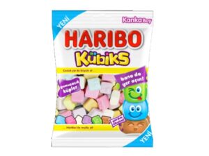 שקית אישית 80 גרם גומי קוביות  - <span class='eng'>HARIBO KUBIKS</span>