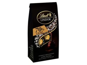 שקית כדורי שוקולד מריר מלאים בקרם מריר 70% - <span class='eng'>LINDET LINDOR 70% CACAO</span>