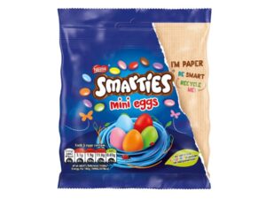 שקית עם מיני ביצי שוקולד ממולאות - <span class='eng'>SMARTIES</span>