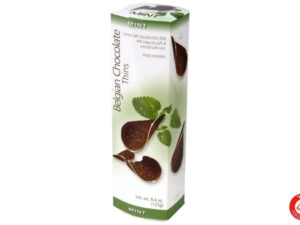 דפי שוקולד בלגי דקים בטעם מנטה - <span class='eng'>BELGIAN CHOCOLATE THINS MINT</span>