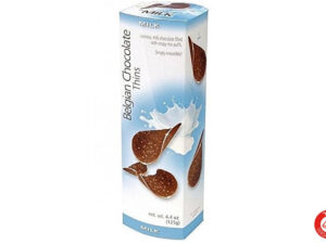 דפי שוקולד בלגי דקים פצפוצי אורז - <span class='eng'>BELGIAN CHOCOLATE THINS MILK</span>