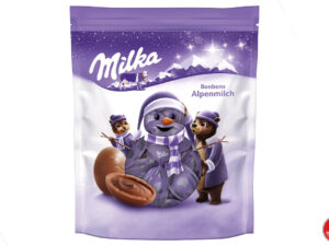 כדורי שוקולד חלב במילוי קרם חלב במילוי קרם שוקולד אלפיני - <span class='eng'>MILKA ALPENMILCH</span>