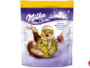 כדורי שוקולד חלב במילוי קרם חלב וחתיכות אגוז לוז - <span class='eng'>MILKA BONBONS MILCHCREME</span>