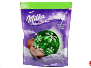 כדורי שוקולד חלב במילוי קרם נוגט - <span class='eng'>MILKA NOUGAT CREME</span>