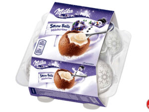 כדורי שוקולד מלאים בקרם חלב  - <span class='eng'>MILKA SNOWBALLS</span>
