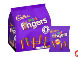 מארז 6 יחידות חטיף מקלות מצופים שוקולד - <span class='eng'>CADBURY MINI FINGERS</span>