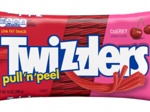 ממתק בטעם דובדבן באריזה ענקית - <span class='eng'>TWIZZLERS PULL & PEEL</span>