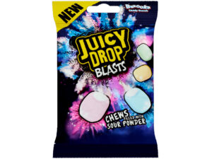 סוכריות לעיסה מלאות באבקה חמוצה 140 גרם - <span class='eng'>BAZOOKA JUICY DROP BLASTS</span>