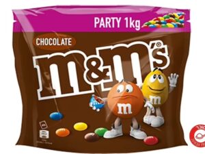 עדשי שוקולד בשקית ענקית חומה 1 ק"ג - <span class='eng'>M&M PARTY</span>
