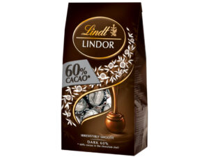 שקית כדורי שוקולד מריר מלאים בקרם מריר 60% - <span class='eng'>LINDET LINDOR 60% CACAO</span>