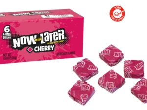 6 קוביות טופי דובדבן באריזה אישית - <span class='eng'>NOW AND LATER</span>