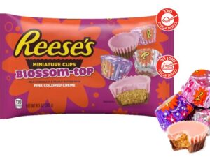 מיני חטיפי חמאת בוטנים עם טופ ורוד - <span class='eng'>REESE'S BLOSSOM</span>