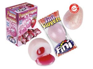 מסטיק ביצה ורודה עם מילוי - <span class='eng'>FINI PannaFragola</span>