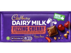שוקולד חלב דובדבן וסוכריות קופצות - <span class='eng'>CADBURY FIZZING CHERRY</span>