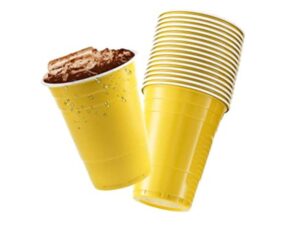 20 כוסות בירה 500 מ"ל בצבע צהוב