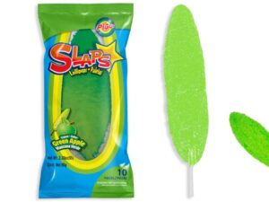 10 עלים להכנת סוכריה על מקל תפוח ירוק - Slaps Green Apple