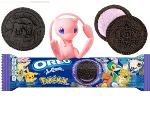 עוגיות אוריאו פוקימון עם קרם גלידת אוכמניות oreo Blueberry Ice Cream