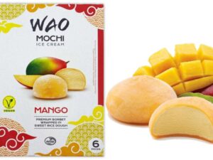 שישיית גלידת מוצ׳י יפני בטעם מנגו- WAO Mochi Ice Cream Mango