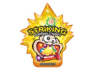 סוכריות קופצות מנגו- מארז 10  - Striking Popping Mango Flavour Candy