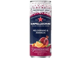 פחית משקה מוגז רימון תפוז - סודה - SAN PELLEGRINO  MELOGRANO & ARANCIA