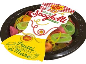 צלחת ספגטי פירות ים מגומי - LOOK O LOOK CANDY SPAGHETTI