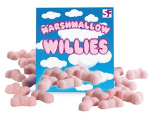 XXX מרשמלו מצופה סוכר בצורת פין בקופסה - Marshmallow Willies