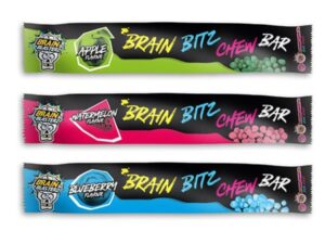 מקל טופי עם חתיכות סוכריות חמוצות - Brain BITZ CHEW BAR