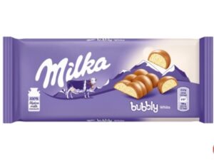 שוקולד אוורירי לבן מצופה חלב - מילקה - MILKA BUBBLY WHITE