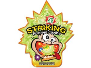 סוכריות קופצות מלון - מארז 20 - Striking Popping Melon Flavour Candy