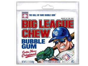 רצועות מסטיק בטעם אורגינל -  Big League Chew  Outta’ Here Original