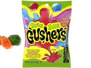 שקית סוכריות גומי ממולאות סופר חמוץ - Super Sour Gushers