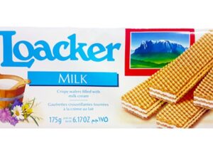 לואקר וופלים במילוי קרם חלבי 175 גרם - LOACKER MILK