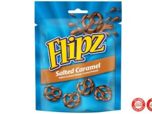 בייגלה מצופה קרם קרמל מלוח ושוקולד – FLIPZ