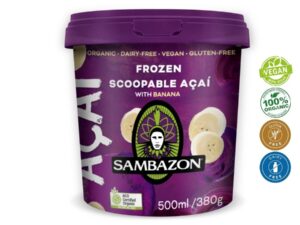 סורבה אסאי עם בננה - Sambazon Frozen Scoopable Acai With Banana