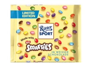 שוקולד לבן עם עדשים צבעוניים - Ritter Sport Smarties weiss