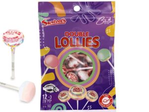 שקית 12 סוכריות סודה על מקל - Double Lollies  Swizzels