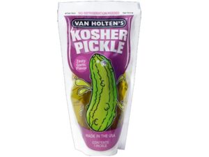 מלפפון חמוץ שום כשר - Van Holten Jumbo Garlic Kosher Pickle