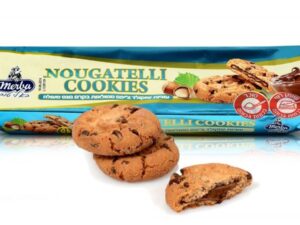 עוגיות שוקולד צ'יפס מלאות בקרם נוגט - MERBA