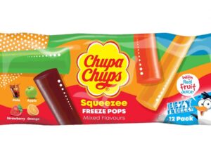 CHUPA CHUPS - SQUEEZEE FREEZE POPS - מארז 12 יחידות שלוקים בטעמי פירות