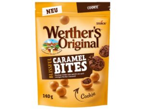 כדורי קרמל במילוי חתיכות עוגיות  - WERTHER'S ORIGINAL CARAMEL BITES COOKIES