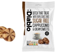 סוכריות ללא סוכר קרם קפוצ'ינו - Diablo Sugar-Free Cappuccino & Cream Sweets
