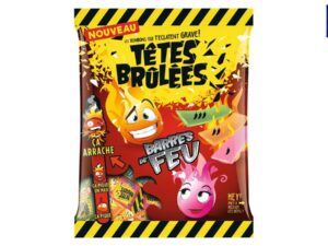 סוכריות טופי בשלושה טעמי חמוץ חריף - têtes brûlées BARRES DE FEU