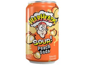 פחית משקה תוסס חמוץ בטעם אפרסק - Warheads Sour PEACH Soda